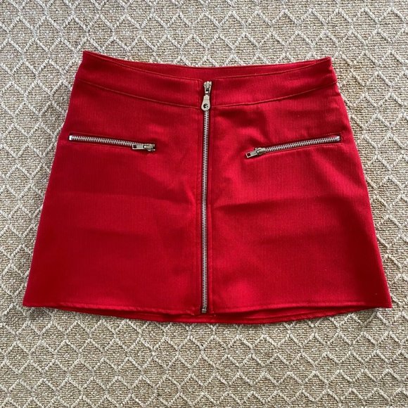 Vintage 90s Red Miniskirt - Picture 1 of 6
